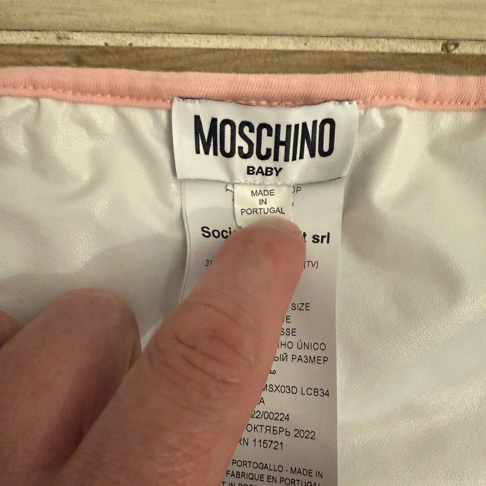 Moschino Baby Pink Toy Bear Changing Mat Diaper Pad MSX03D LCB34 Portugal